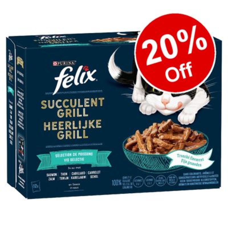 12 x 80g Felix Tasty Shreds Wet Cat Food - 20% Off! *
