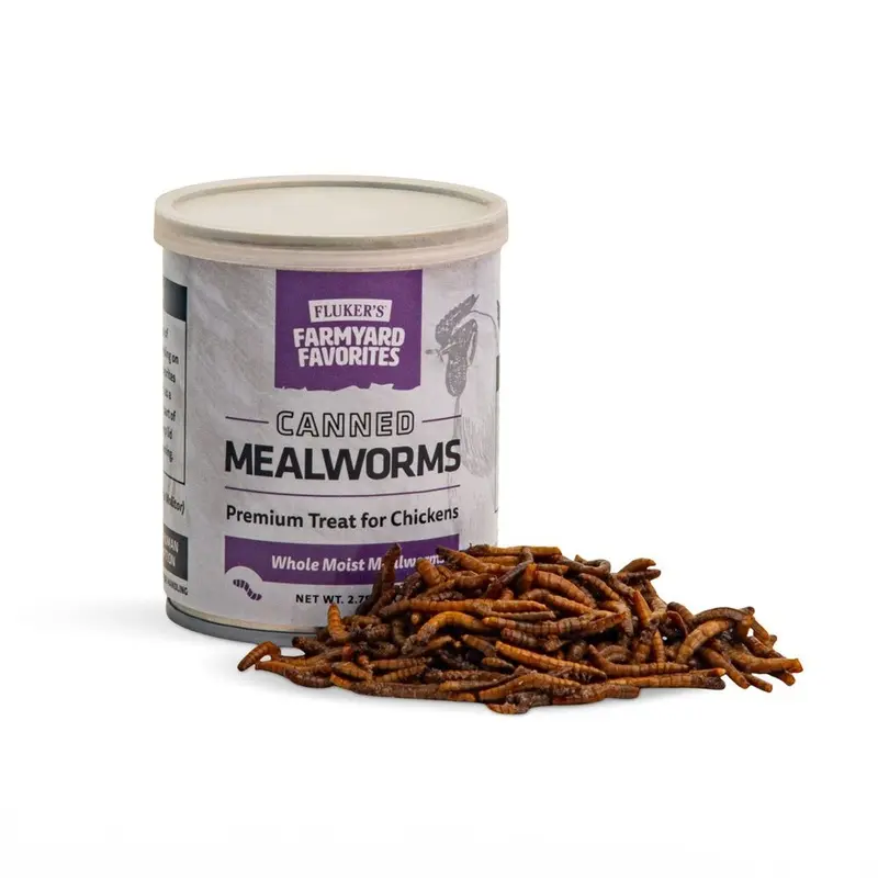 Flukers - Farmyard Favorites - Canned Mealworms 2.75oz