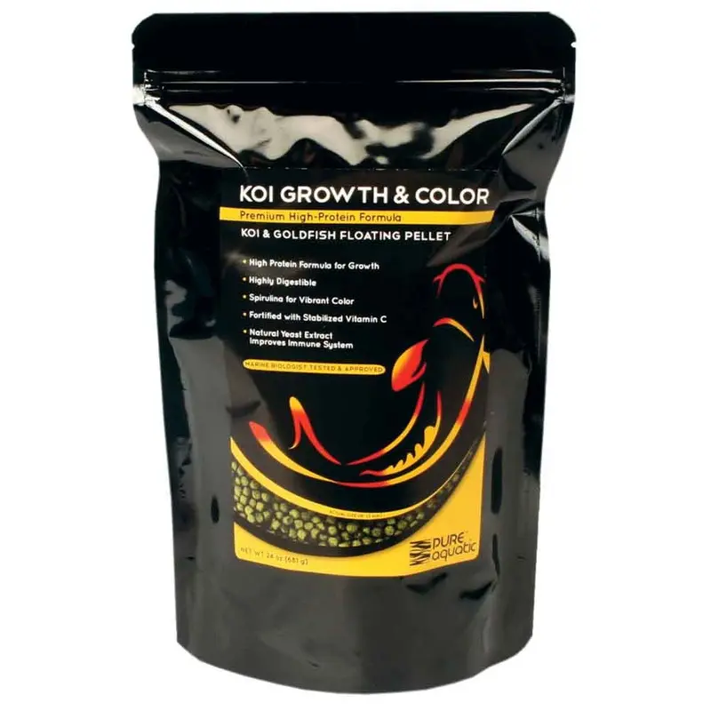 Pure Aquatic- Koi Grwth & Clr- 24oz - 3mm - 1/8in Float Pell