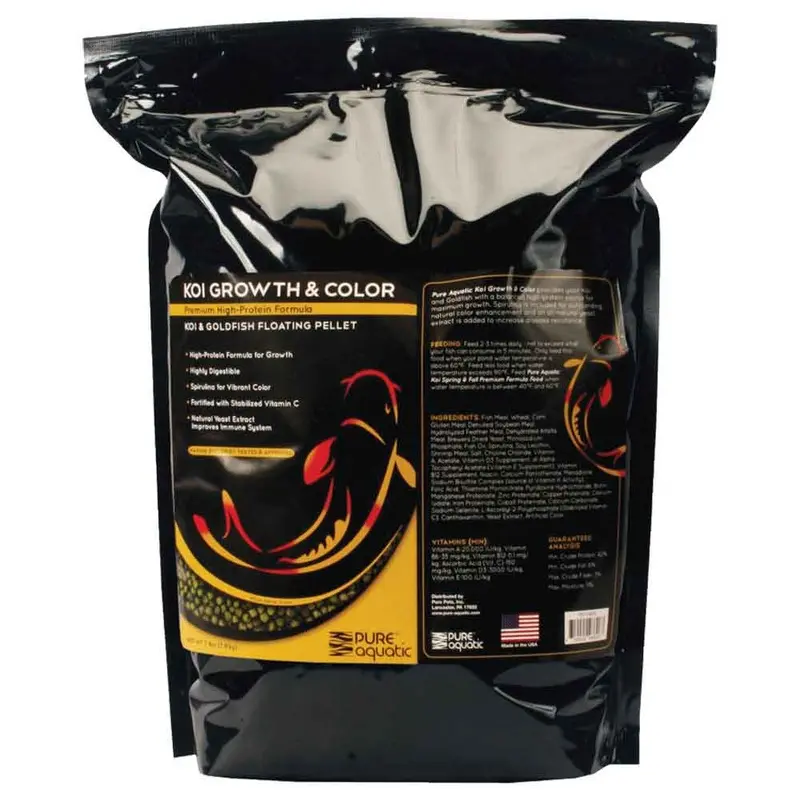 Pure Aquatic- Koi Grwth & Clr - 7lb - 3mm- 1/8in Float Pell
