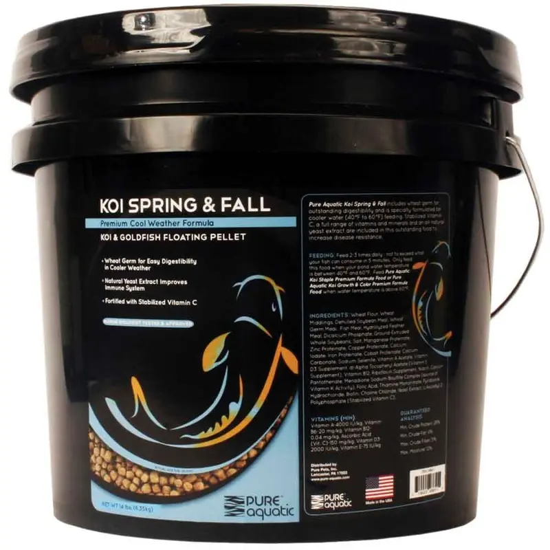 Pure Aquatic - Koi Sprng & Fll - 14lb- 5mm-3/16in Float Pell