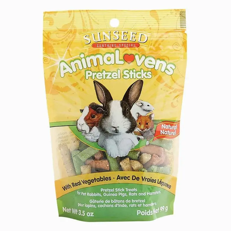 Animalovens Treat for Small Animals - Pretzel Sticks - 3.5oz