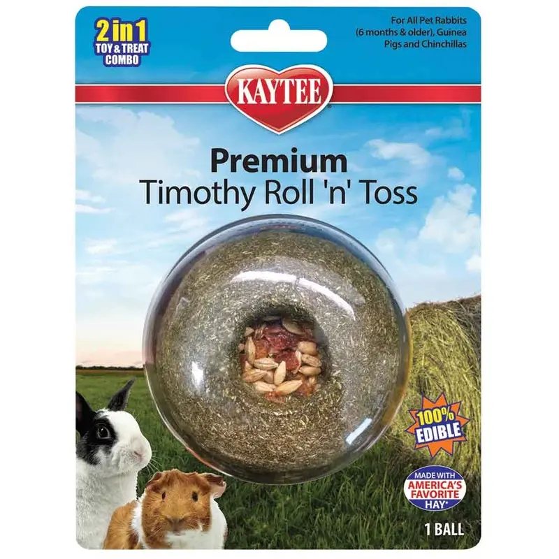 KAYTEE Small Pet Treat - Timothy Roll and Toss