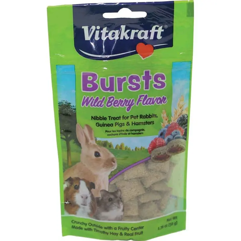 Vitakraft Bursts - Wildberry - Rabbit/G Pig/Hams - 1.76 oz