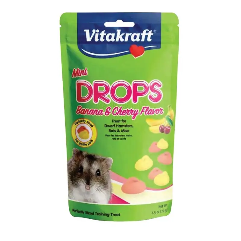 Vitakraft Mini Drops - Banana Cherry - Hams/Rat/Mice - 2.5oz