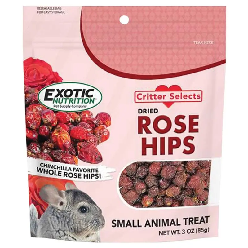 Exotic Nutrition - Dried Rose Hips Treats 3oz.