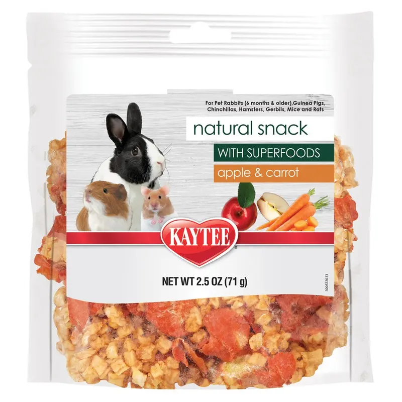 Kaytee Small Animal Natural Snack - Apple/Carrot - 2.5 oz