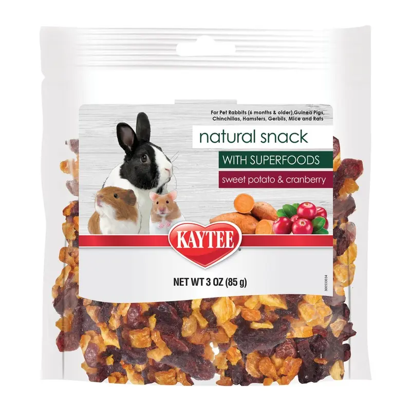 Kaytee Small Animal Natural Snack - Cran/Swt Pot - 3 oz