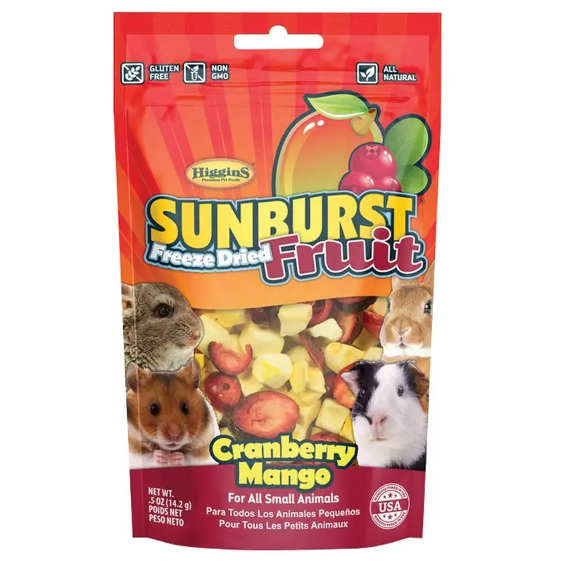 Sunburst Freeze Dried Small Animal Treats - Cranberry/Mango