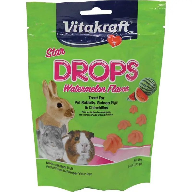 VK - Star Drops - Watermln - Rabbit/G Pig/Chin - 4.75 oz