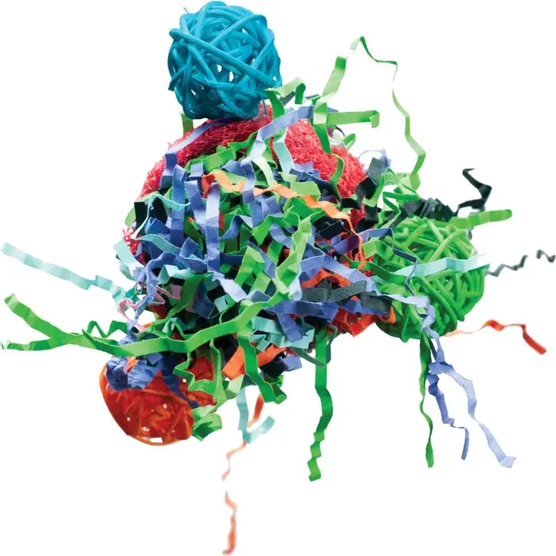 A&E - NIBBLES LOOFAH CELEBRATION CRINKLE PAPER & VINE BALL