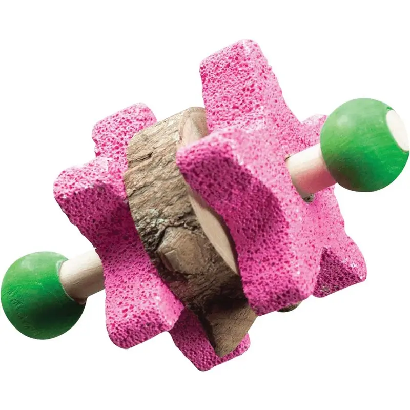 A&E - NIBBLES PUMICE STAR DUMBBELL W WOODEN BLOCKS