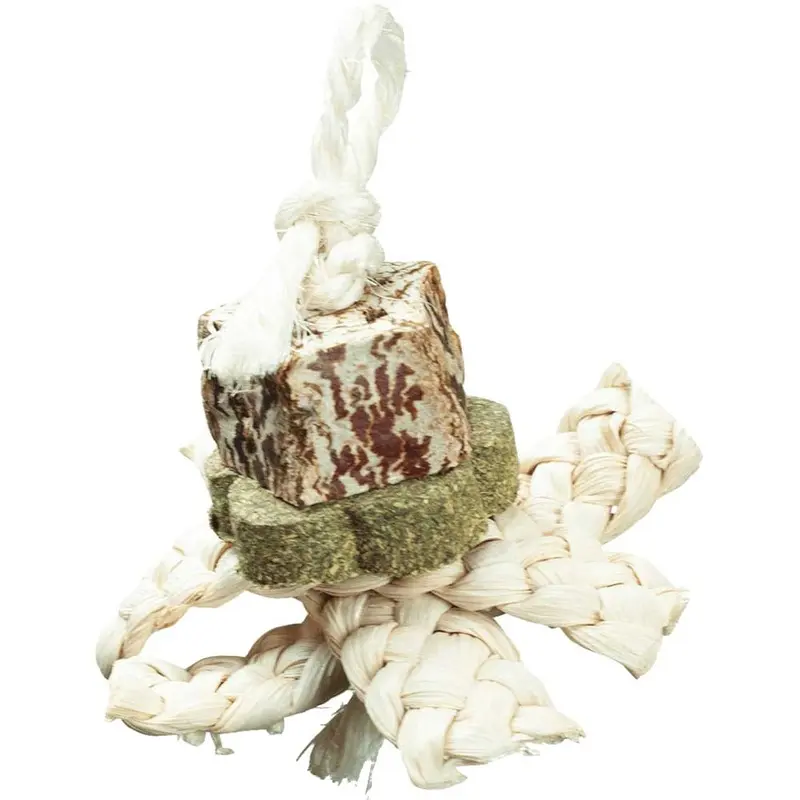 A&E SMALL PET TOY - NIBBLES - TIMOTHY HAY BRAIDS W HAY GRASS
