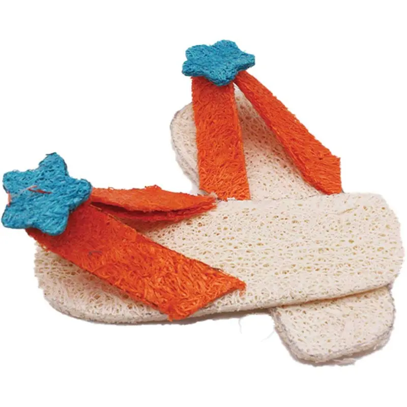 NIBBLES LOOFAH FLIP FLOPS CHEWS