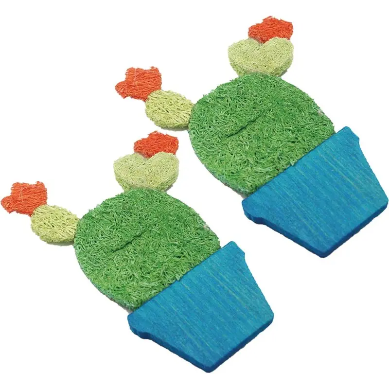 NIBBLES LOOFAH POTTED CACTUS CHEWS
