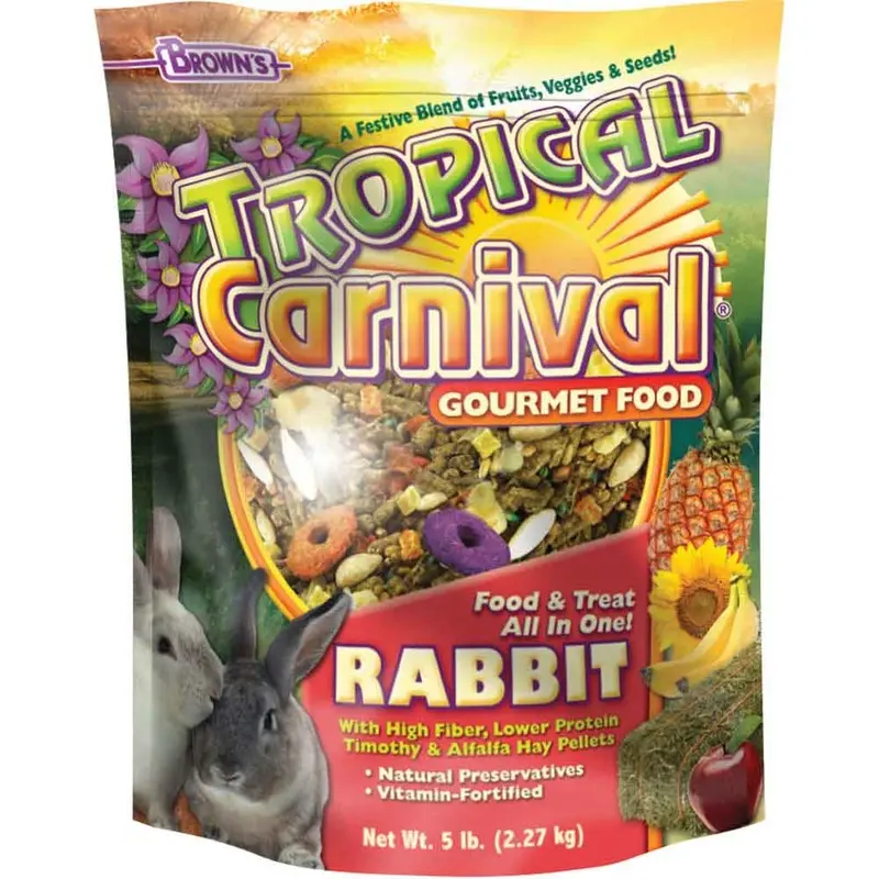 TROPICAL CARNIVAL RABBIT FOOD - 5 LB.