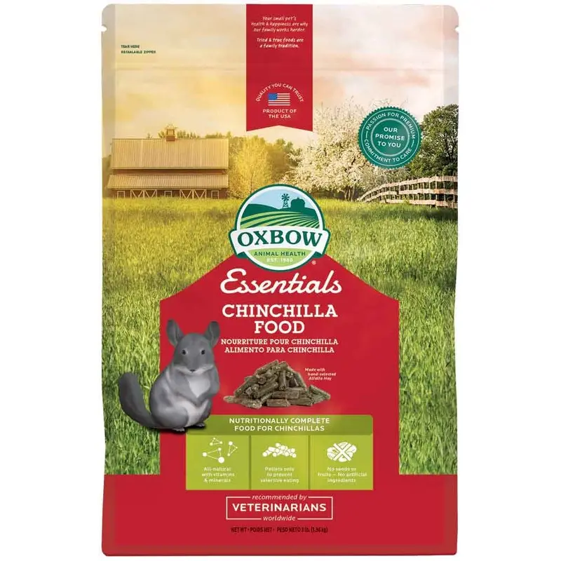OXBOW ESSENTIALS CHINCHILLA FOOD - 10 LB.