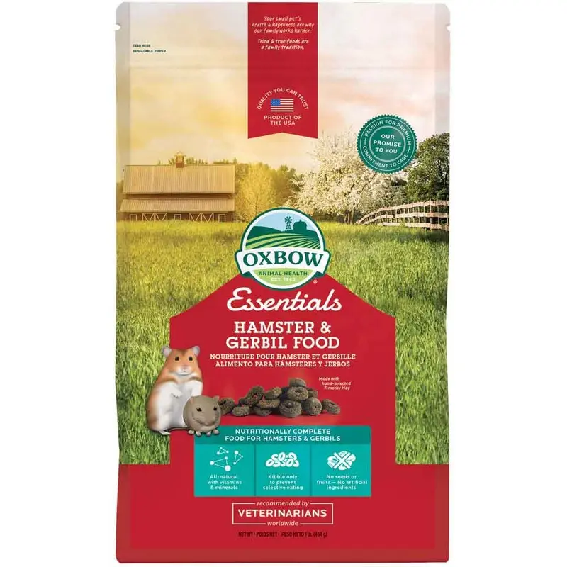 OXBOW ESSENTIALS HEALTHY HANDFUL HAMSTER/GERBIL FOOD - 1 LB.