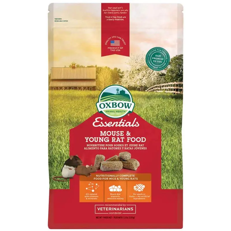 OXBOW ESSENTIALS MOUSE & YOUNG RAT FOOD - 2.5 LB.