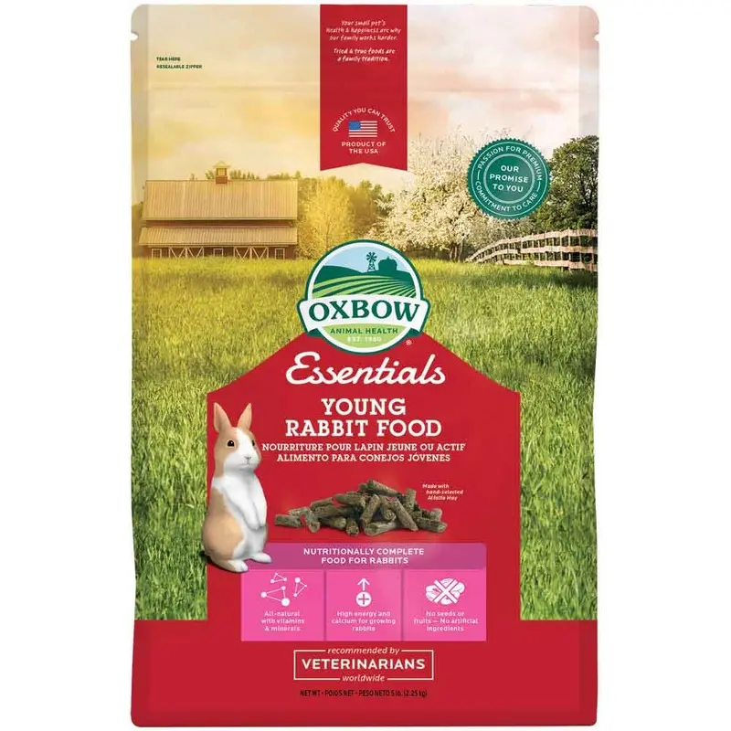 OXBOW ESSENTIALS YOUNG RABBIT FOOD - 5 LB.