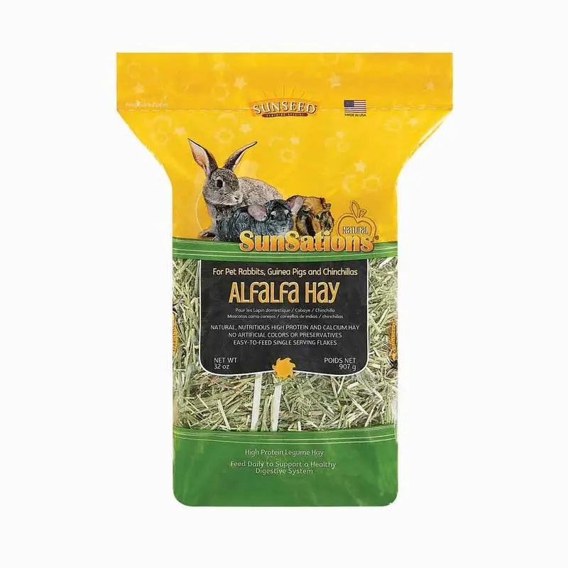 SUNSATIONS NATURAL ALFALFA HAY - 32 OZ.