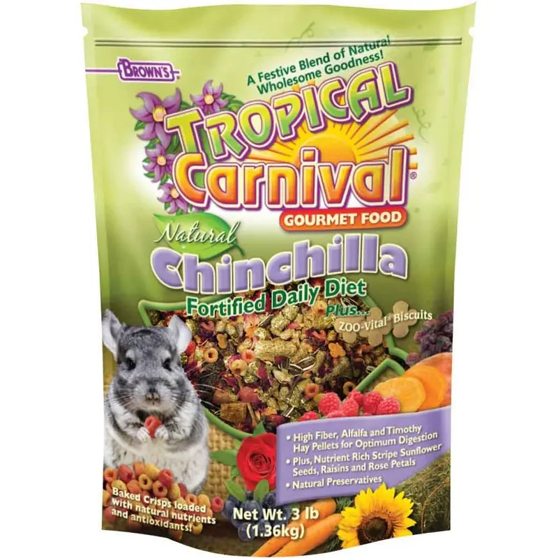TROPICAL CARNIVAL NATURAL CHINCHILLA FOOD - 3 LB.
