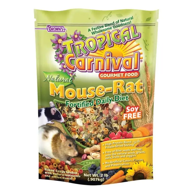 TROPICAL CARNIVAL NATURAL MOUSE & RAT FOOD - 2 LB.
