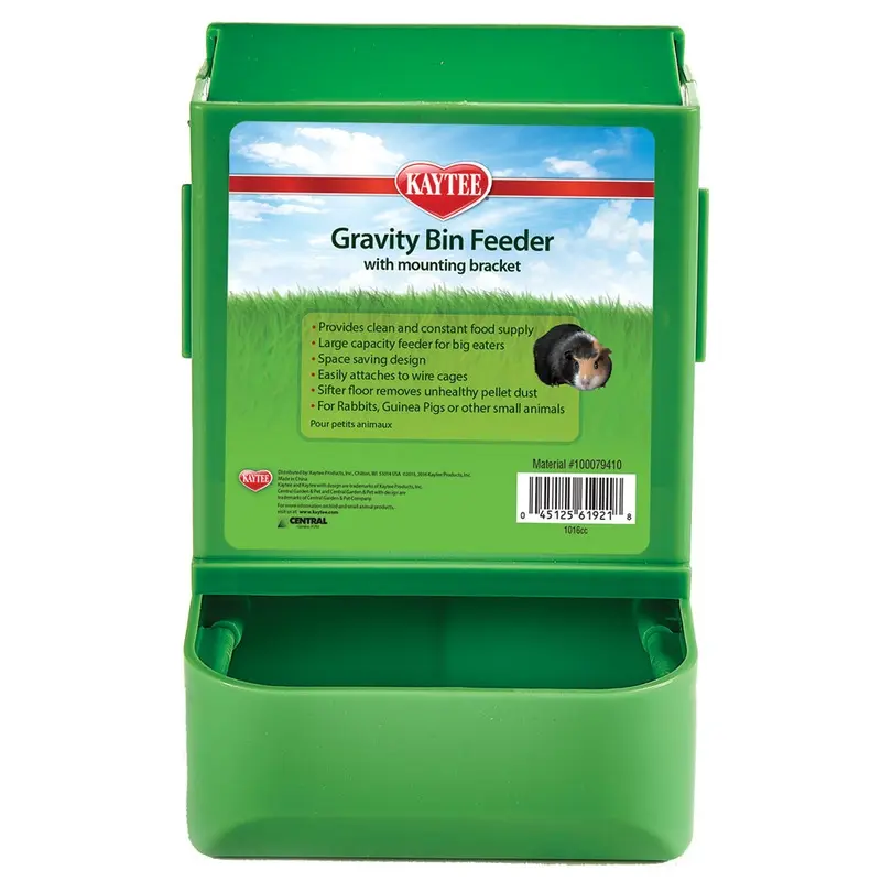 Kaytee Gravity Bin Feeder w/ Bracket