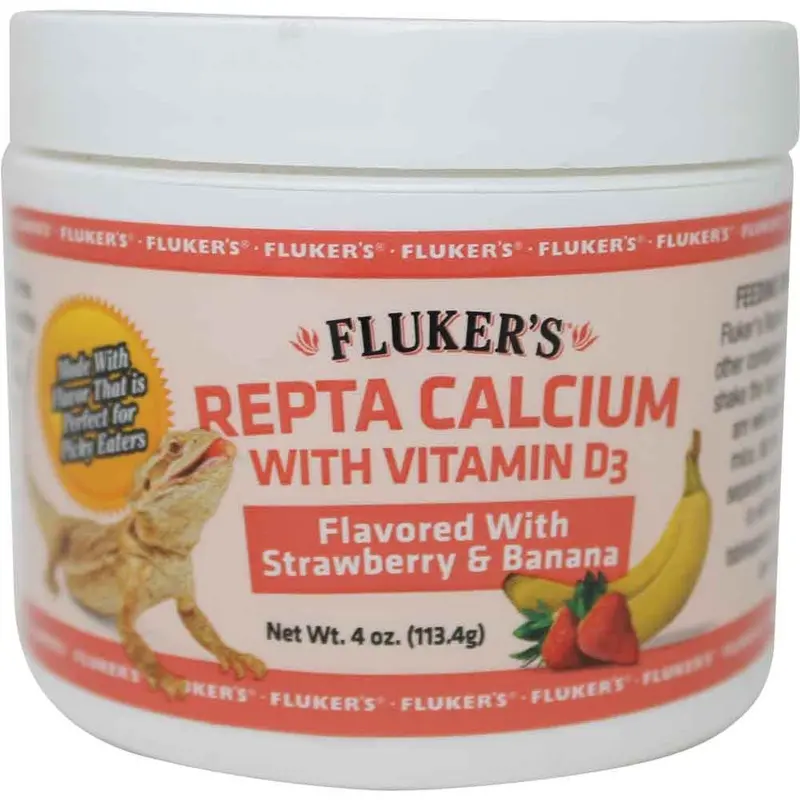 Fluker's - Repta Calcium with D3 - Strawberry N Banana - 4 oz