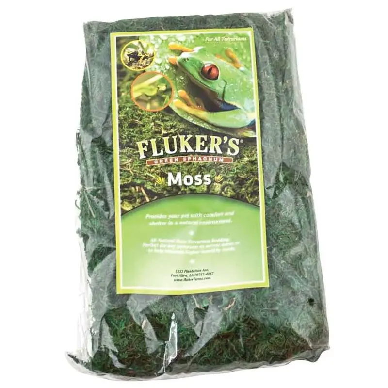 Fluker's - All Natural Green Moss Bedding - 8 qt