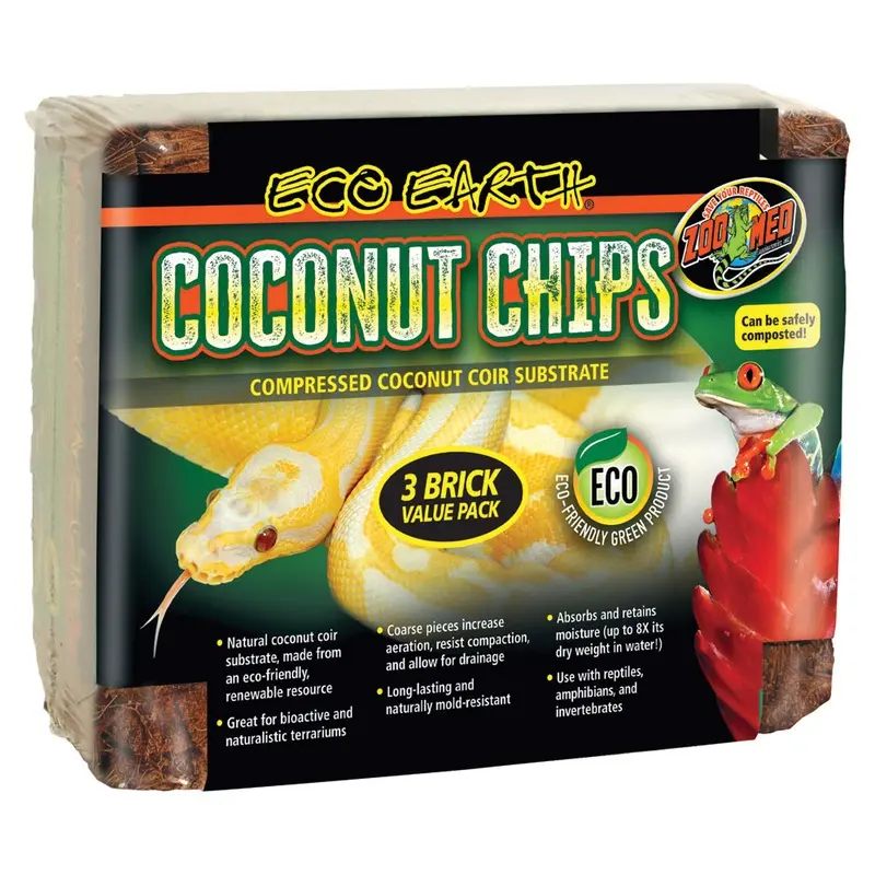 Zoo Med - Eco Earth Chips Brick 3pk