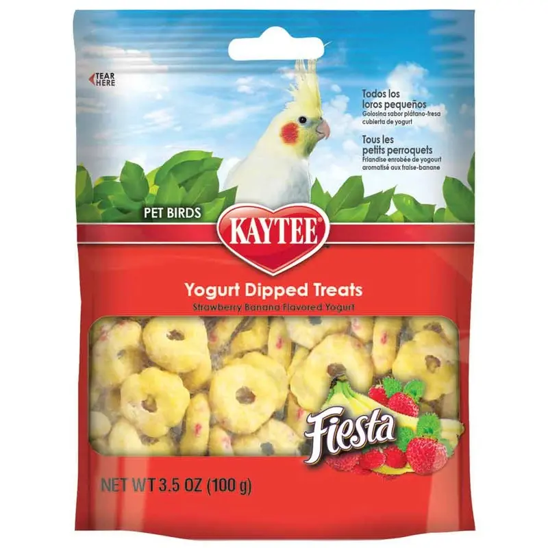 Kaytee Fiesta Yogurt Chips for Tiels - Straw/Ban - 3.5 oz.