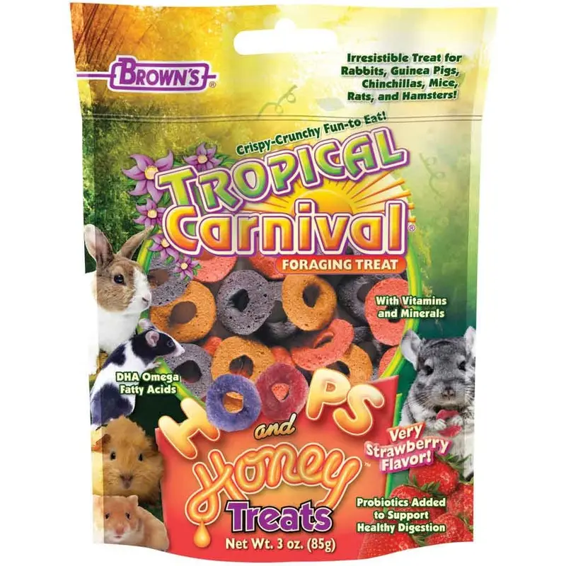 Tropical Carnival Hoops & Honey Treats - Strawberry - 3 oz.