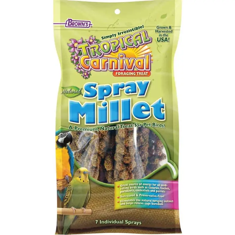 Tropical Carnival Natural Millet Spray - 7 ct.