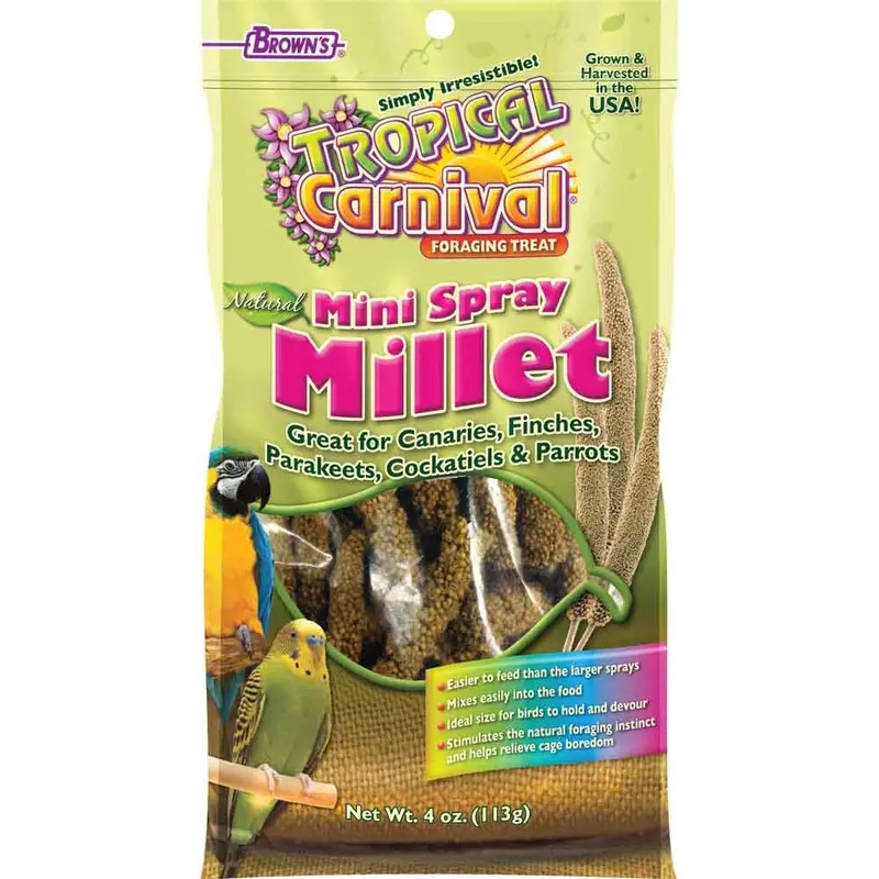 Tropical Carnival Natural Mini Millet Spray - 4 oz.