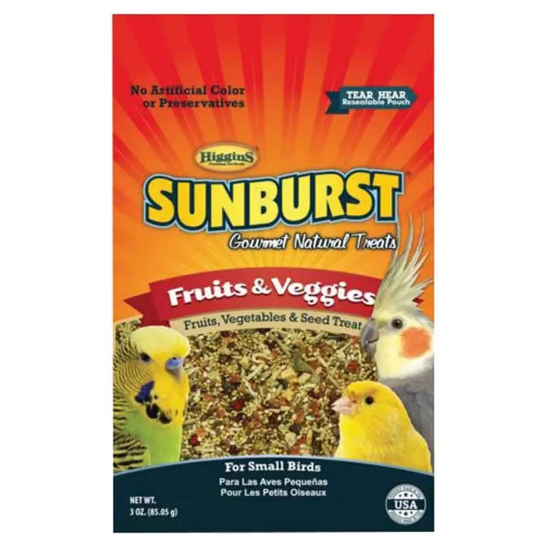 Higgins - Sunburst Fruit & Veggie Treat - Small Bird - 3 oz