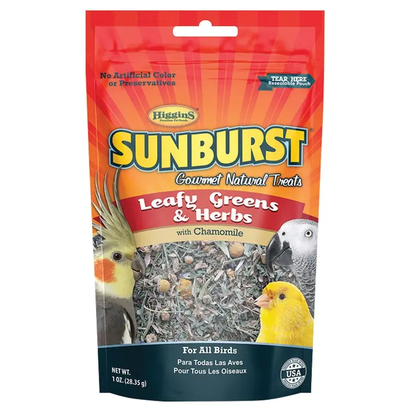 Higgins - Sunburst Leafy Greens & Herbs Bird Treat 1oz.