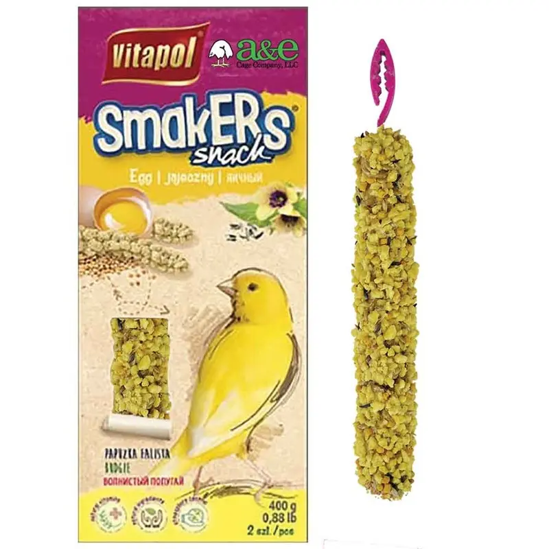Smakers Canary Treat Sticks - Egg - 2pk