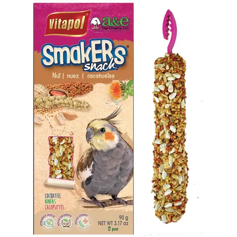 Smakers Cockatiel Treat Sticks - Nut - 2pk