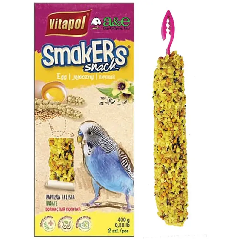 Smakers Parakeet Treat Sticks - Egg - 2pk