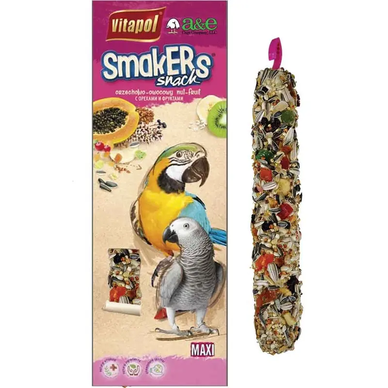Smakers Parrot Maxi Treat Sticks - Fruit - 2pk