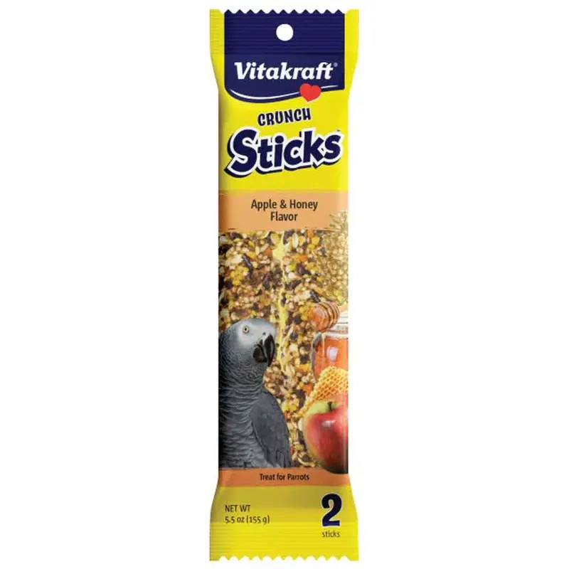 VK Crunch Sticks Apple & Honey Flavor for Parrots - 5.5 oz
