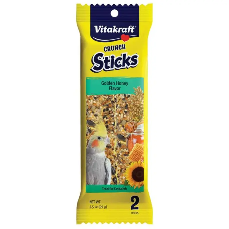 VK Crunch Sticks Golden Honey Flavor for Cockatiels - 3.5 oz