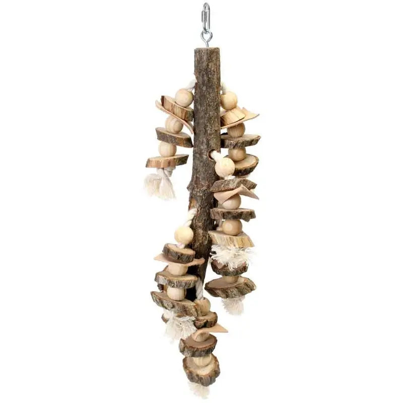 HAPPY BEAK BIRD TOY - HANGING WOOD CYLINDERS