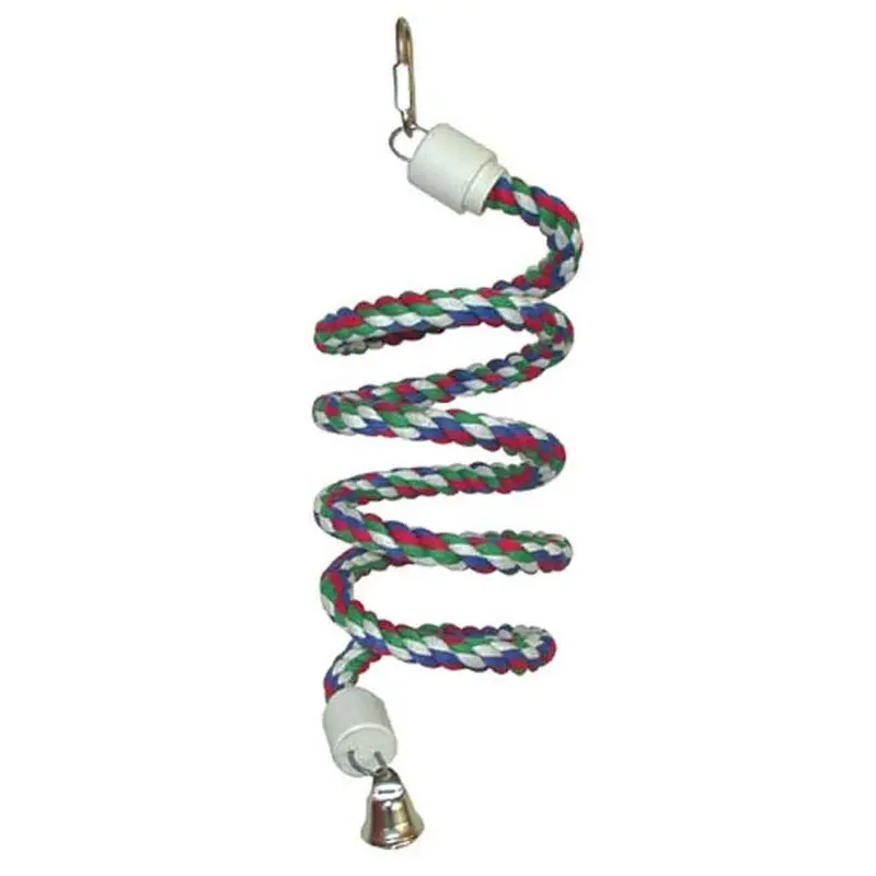 HAPPY BEAK BIRD TOY - RAINBOW COTTON ROPE BOING - SM