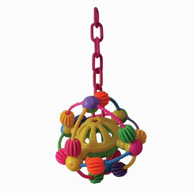 HAPPY BEAK BIRD TOY - SPACE BALL ON CHAIN