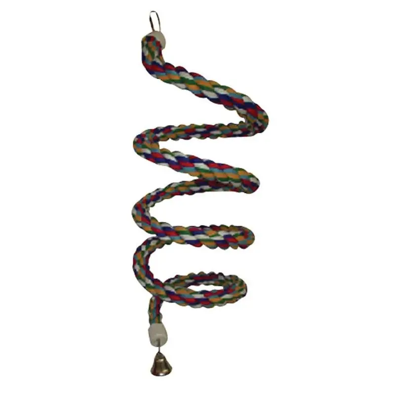 HAPPY BEAK BIRD TOY - RAINBOW COTTON ROPE BOING - XL