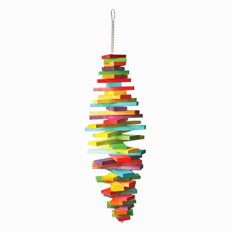 HAPPY BEAK BIRD TOY - SPIRAL BLOCKS - MD