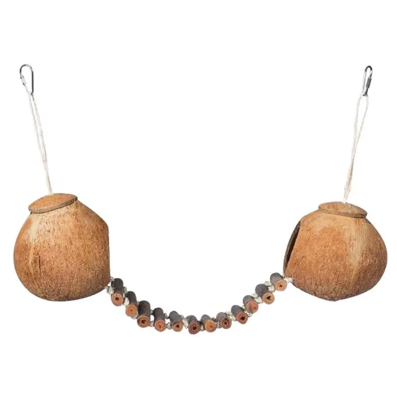 Prevue Naturals Bird Toy - Double Coconut Walk w/Ladder