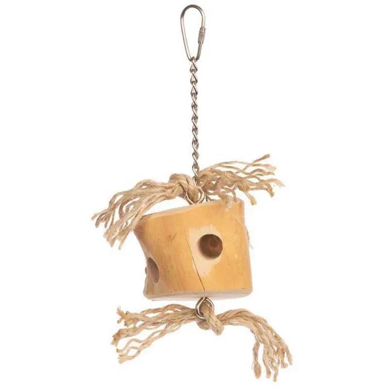 Wood Cheese Bird Toy - 3 in. dia. x 6.5 in. High